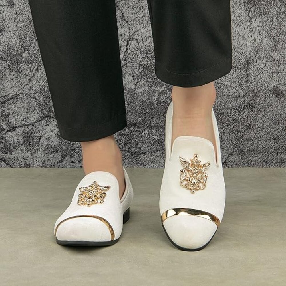 Men's Classy Fashion Classic Faux Leather Loafers and Weeding Dress Shoes